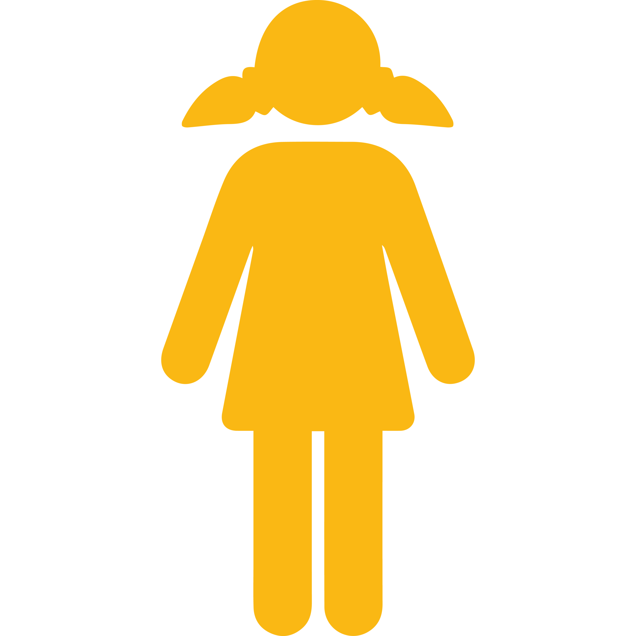 Girl stepping onto field icon